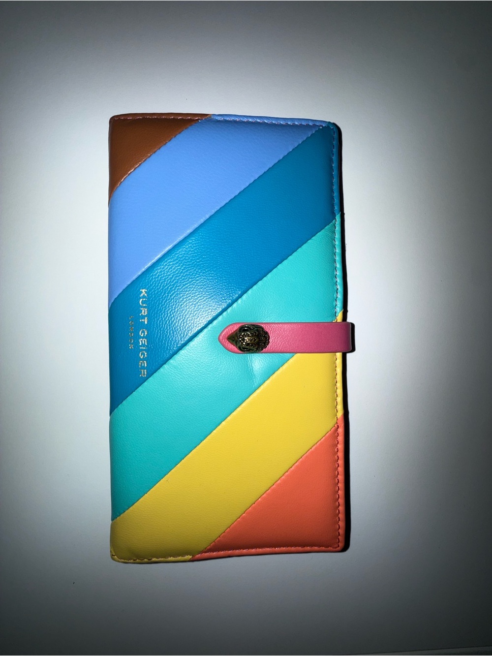 Kurt Geiger Rainbow Stripe Leather Wallet - Multicolor
